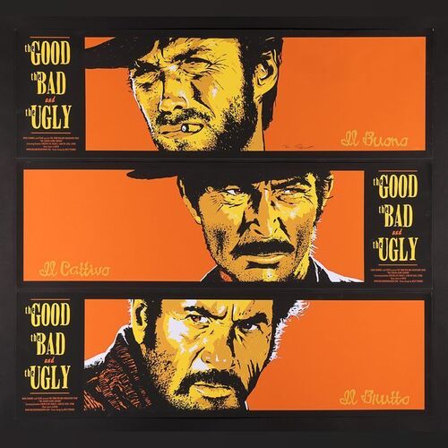 Lot #487 - THE GOOD, THE BAD & THE UGLY (1966) - Rolling Roadshow Limited Edition Signed and Hand-Numbered Print by Billy Perkins, 2008