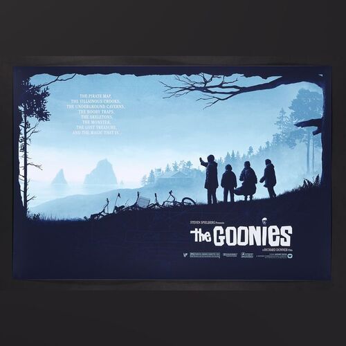 Lot #488 - THE GOONIES (1985) - Hand-Numbered Vice Press and Bottleneck Gallery Timed Edition Regular Print by Matt Ferguson and Florey, 2021