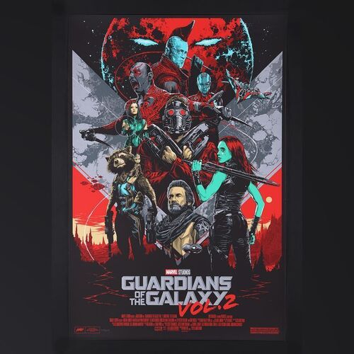 Lot #493 - GUARDIANS OF THE GALAXY: VOL. 2 (2017) - Hand-Numbered Timed Edition Mondo Print by Ken Taylor, 2017