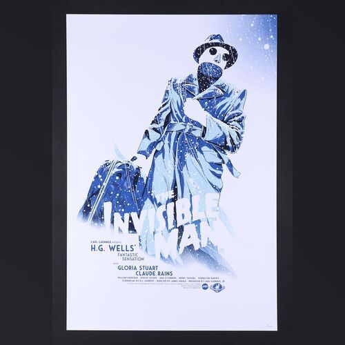 Lot #499 - THE INVISIBLE MAN (1933) - Hand-Numbered Limited Edition Mondo Regular Print by Johnny Dombrowski, 2021