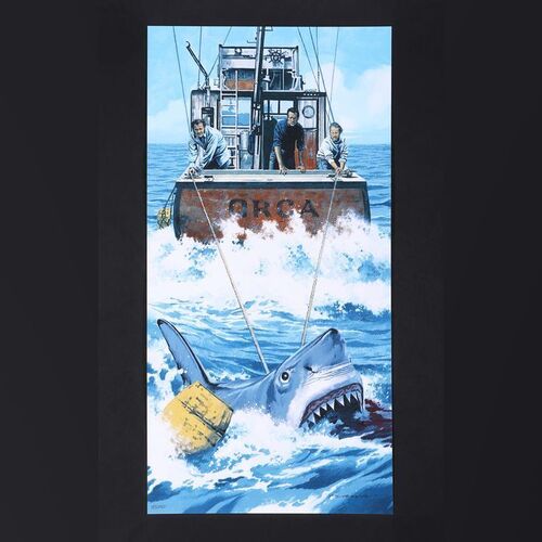 Lot #502 - JAWS (1975) - Hand-Numbered Limited Edition Private Commission Print by Paul Mann, 2021