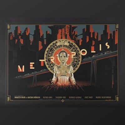 Lot #511 - METROPOLIS (1927) - Signed and Hand-Numbered Limited Edition Dark Hall Mansion Print by Laurent Durieux, 2013
