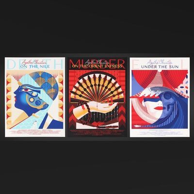 Lot #512 - MURDER ON THE ORIENT EXPRESS (1974), DEATH ON THE NILE (1978), EVIL UNDER THE SUN (1982) - Three Hand-Numbered Limited Edition Prints by WBYK, 2021