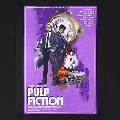 Lot #518 - PULP FICTION (1994) - Hand-Numbered Limited Edition Private Commission Print by Paul Mann, 2016