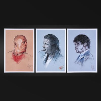Lot #519 - PULP FICTION (1994) - Set of Three Matching Numbered and Hand-Signed Limited Edition Prints by Grzegorz "Gabz" Domaradzki, 2020