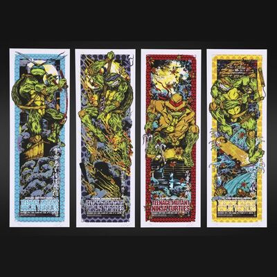 Lot #526 - TEENAGE MUTANT NINJA TURTLES (1990) - Set of Four Signed and Hand-Numbered Limited-Edition Prints by Rhys Cooper, 2009