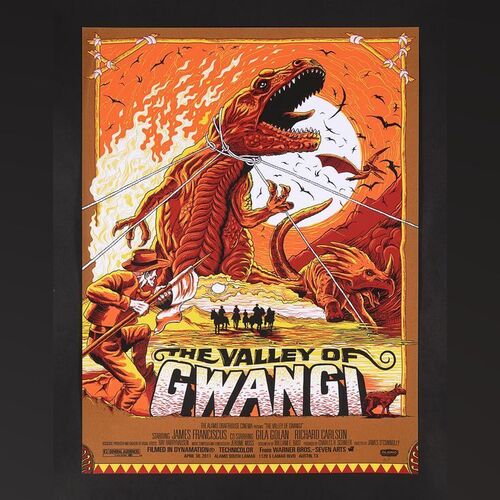 Lot #531 - THE VALLEY OF GWANGI (1969) - Limited-Edition Artist Proof Alamo Drafthouse Print by Mike Saputo, 2011