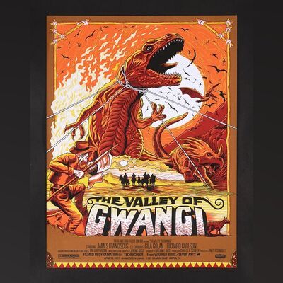 Lot #531 - THE VALLEY OF GWANGI (1969) - Limited-Edition Artist Proof Alamo Drafthouse Print by Mike Saputo, 2011