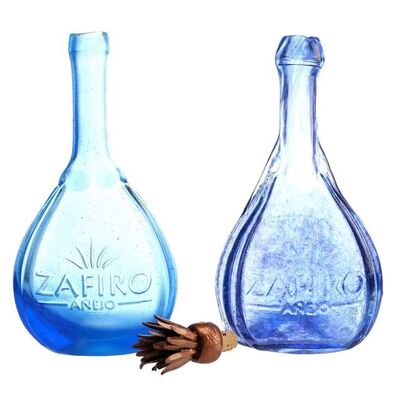 Lot # 26: Zafiro Anejo Prototype Tequila Bottles with Cap