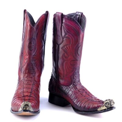 Lot # 43: Leonel Salamanca (as played by Daniel Moncada) Pair of Skull Tip Boots