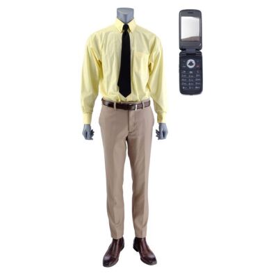 Lot # 59: Gus Fring (as played by Giancarlo Esposito) Los Pollos Hermanos Restaurant Costume and Cell Phone