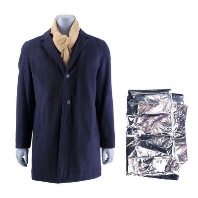 Lot # 86: Charles McGill (as played by Michael McKean) Coat and Scarf with Used Space Blanket
