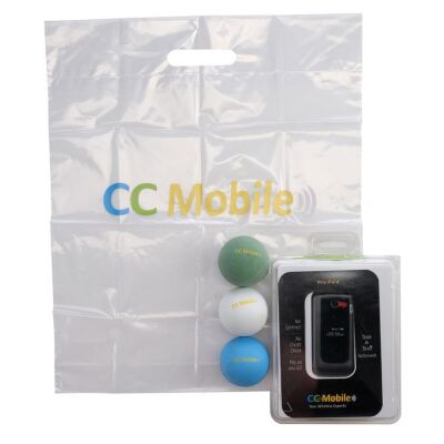 Lot # 91: CC Mobile Phone, Stress Balls, and Bag
