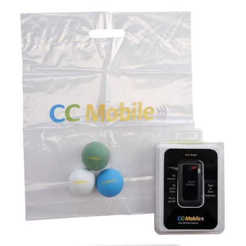 Lot # 98: CC Mobile Phone, Stress Balls, and Bag