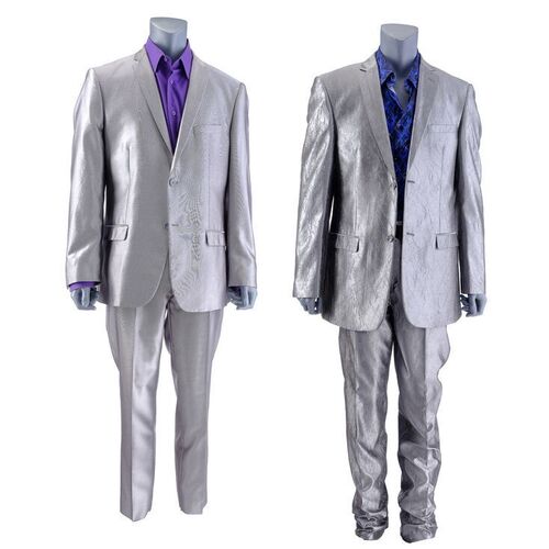 Lot # 100: The Salamanca Cousins (as played by Daniel and Luis Moncada) Silver Suits