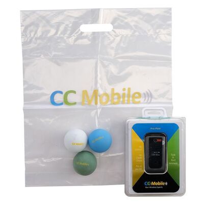 Lot # 109: CC Mobile Phone, Stress Balls, and Bag