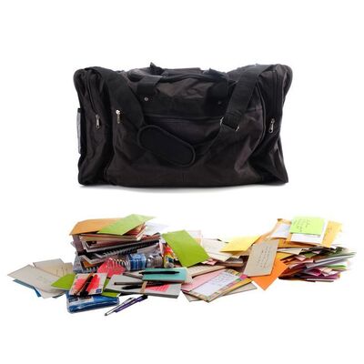 Lot # 121: Jimmy McGill (as played by Bob Odenkirk) Bus Bag with Huell Babineaux Letters