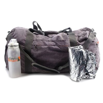 Lot # 184: Saul Goodman (as played by Bob Odenkirk) Money Bag, Space Blanket, and Water Bottle