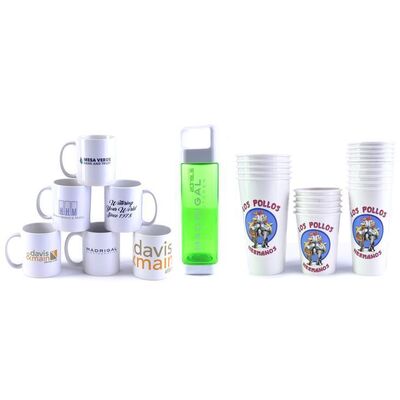 Lot # 195: Better Call Saul Production Logo Cups, Mugs, and Water Bottle Set