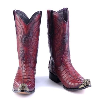 Lot # 204: Marco Salamanca (as played by Luis Moncada) Pair of Skull Tip Boots