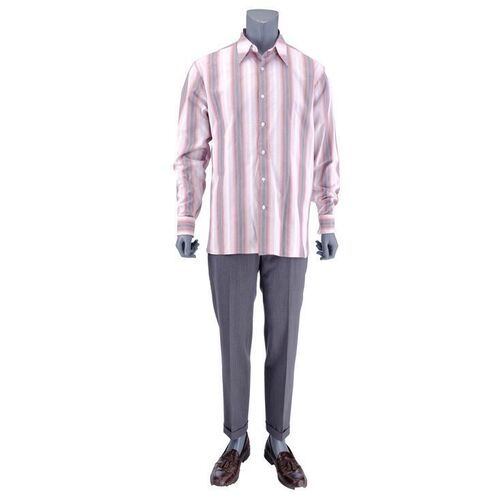 Lot # 218: Hector Salamanca (as played by Mark Margolis) Nacho Confrontation Pink Striped Dress Shirt and Pants