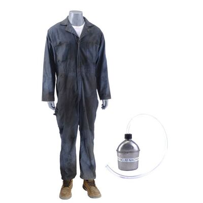 Lot # 219: Nacho Varga (as played by Michael Mando) Garage Jumpsuit and Travel Canteen