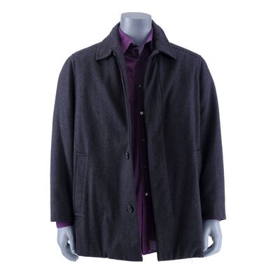 Lot # 225: Gus Fring (as played by Giancarlo Esposito) Purple Dress Shirt and Black Coat
