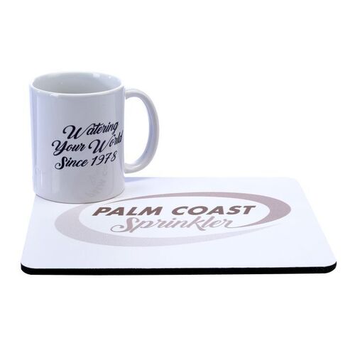 Lot # 275: Palm Coast Sprinkler Mug and Mousepad