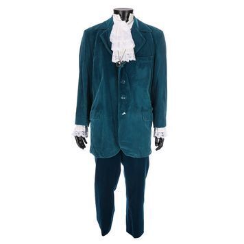 Lot # 45 : AUSTIN POWERS IN GOLDMEMBER (2002) - Austin Powers' (Mike Myers) Blue-velvet Stunt-harness Suit