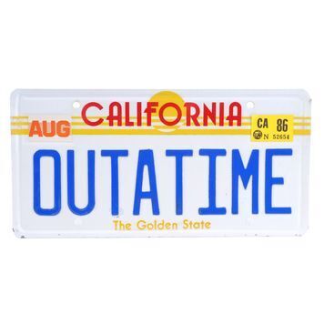 Lot # 51 : BACK TO THE FUTURE (1985) - DeLorean "OUTATIME" Licence Plate