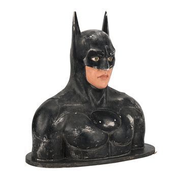 Lot # 60 : BATMAN (1989) - Plaster Batman (Michael Keaton) Prototype Cowl Bust