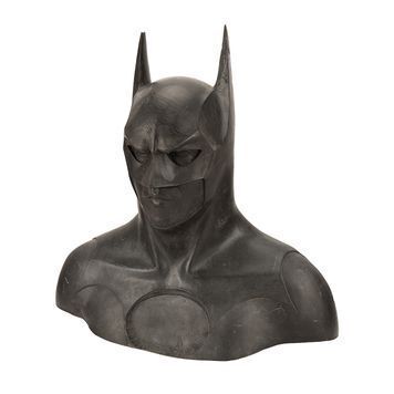 Lot # 68 : BATMAN RETURNS (1992) - Fibreglass Batman (Michael Keaton) Cowl Master Cast