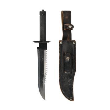 Lot # 149 : FRIDAY THE 13TH PART VI: JASON LIVES (1986) - Mario Kirner Collection: Hunting Knife and Sheath