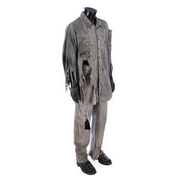 Lot # 150 : FRIDAY THE 13TH PART VIII: JASON TAKES MANHATTAN (1989) - Mario Kirner Collection: Jason Voorhees' (Kane Hodder) Photo-matched Full costume