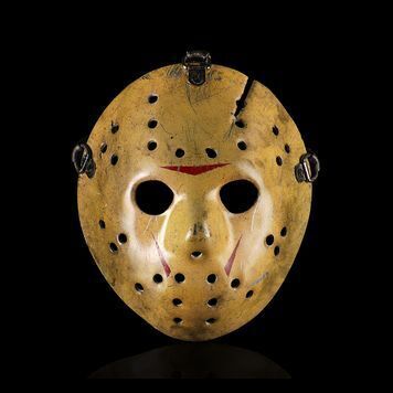 Lot # 151 : FRIDAY THE 13TH PART VIII: JASON TAKES MANHATTAN (1989) - Mario Kirner Collection: Jason Voorhees' (Kane Hodder) Screen-matched Hockey Mask