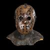 Lot # 156 : FREDDY VS. JASON (2003) - Mario Kirner Collection: Jason Voorhees' (Ken Kirzinger) Screen-matched Battle-damaged Hockey Mask and Cowl