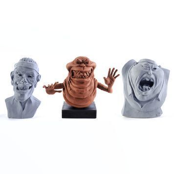 Lot # 163 : GHOSTBUSTERS II (1989) - Set of Slimer and Scoleri Brothers Maquettes