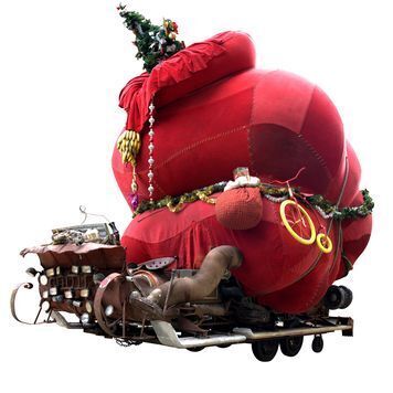 Lot # 198 : HOW THE GRINCH STOLE CHRISTMAS (2000) - The Grinch's (Jim Carrey) Light-Up Full-Size Sleigh