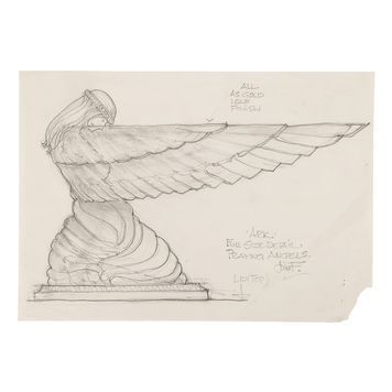 Lot # 203 : INDIANA JONES AND THE RAIDERS OF THE LOST ARK (1981) - Hand-drawn Angel of the Ark of the Covenant Pencil Production Illustration