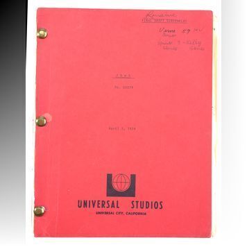 Lot # 235 : JAWS (1975) - Lorraine Gary's Bound and Annotated Final Draft Screenplay