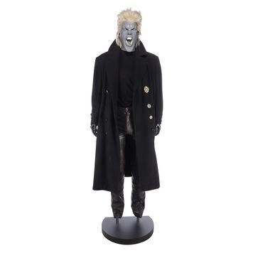 Lot # 251 : LOST BOYS, THE (1987) - David's (Kiefer Sutherland) Wig, Earring, Coat and Trousers Display