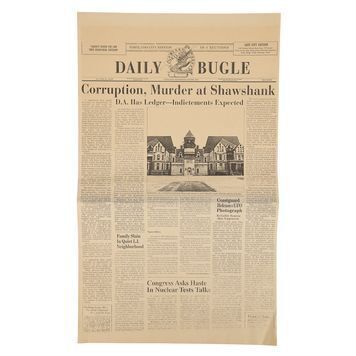Lot # 318 : SHAWSHANK REDEMPTION, THE (1994) - "Corruption, Murder at Shawshank" Newspaper
