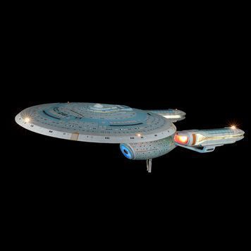 Lot # 349 : STAR TREK: THE NEXT GENERATION (T.V. Series, 1987-1994) - Light-up USS Yamaguchi and Excalibur Model Miniature