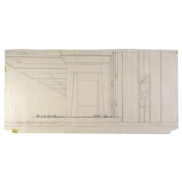 Lot # 377 : STAR WARS: A NEW HOPE (1977) - Hand-drawn Ralph McQuarrie Death Star Docking Trench Illustration for Matte Painting