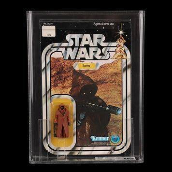 Lot # 382 : STAR WARS: A NEW HOPE (1977) - Jawa Vinyl Cape Action Figure UKG 80