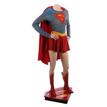 Lot # 405 : SUPERGIRL (1984) - Supergirl's (Helen Slater) Flying Costume with Cut-down Superman (Christopher Reeve) Cape