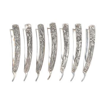 Lot # 416 : SWEENEY TODD: THE DEMON BARBER OF FLEET STREET (2007) - Set of Sweeney Todd's (Johnny Depp) Hero Razor Blades