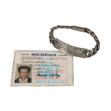 Lot # 434 : TRUE ROMANCE (1993) - Clarence Worley's (Christian Slater) Screen-matched Licence and Bracelet