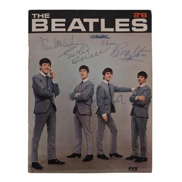 Lot # 452 : BEATLES, THE - Paul McCartney, John Lennon, George Harrison and Ringo Starr Autographed "Life With The Beatles" Booklet