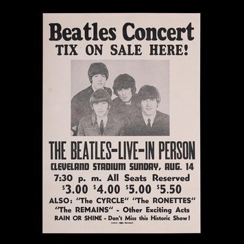 Lot # 453 : BEATLES, THE - Cleveland Stadium Concert Poster